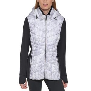 Calvin Klein Performance Mixed-Media Hooded Jacket Ladies Small